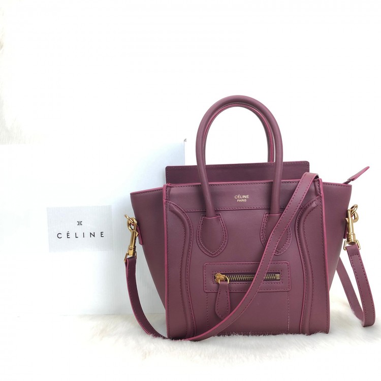 CELİNE NANO LUGGAGE BAG BORDO